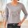 Designer-Shirt m. Zierperlen, steingrau