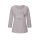 Designer-Shirt m. Zierperlen, steingrau