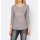 Designer-Shirt m. Zierperlen, steingrau