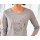 Designer-Shirt m. Zierperlen, steingrau