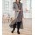 Knit coat, stone grey - blend