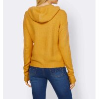 Designer-Pullover m. Kapuze, ocker