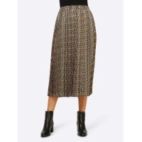 Pleat skirt, dark taupe - ochre