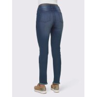 Jeans with belt, blue-bleached
