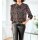 Print blouse with flounces, black-multicolour