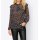 Print blouse with flounces, black-multicolour