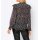 Print blouse with flounces, black-multicolour