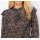Print blouse with flounces, black-multicolour