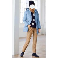 Designer-Wollmisch-Strickmütze, marine