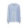 Designer-Sweatshirt m. Spitzeneinsatz, eisblau