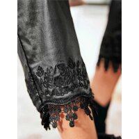 Designer-5-Pocket-Hose m.Spitze, schwarz