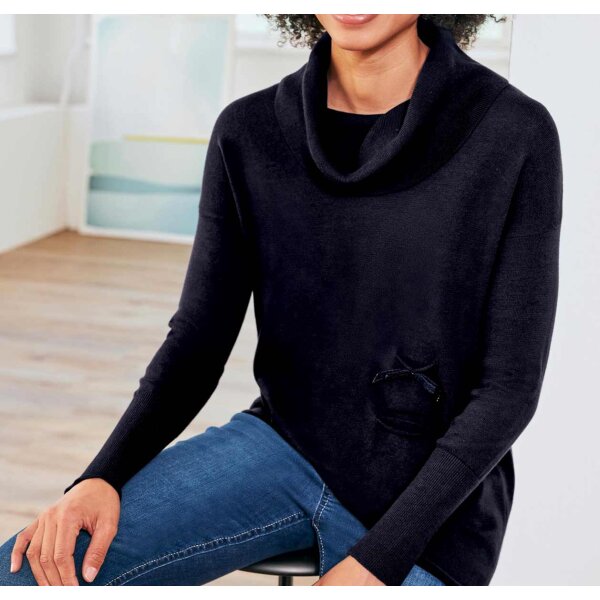 Oversizeowy sweter, granatowy