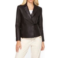 Lamb nappa blazer, brown