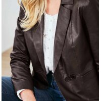 Lamb nappa blazer, brown