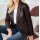 Lamb nappa blazer, brown
