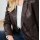 Lamb nappa blazer, brown