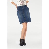 Denim skirt with embroidery, blue used