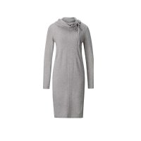Turtleneck knit dress, stone grey