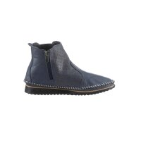 Rind-Nappaleder-Kurzstiefelette, marine