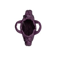 Purse with braid trim, grape