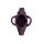 Handtasche m. Flechtbesatz, traube