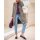 Handtasche m. Flechtbesatz, traube