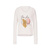 Sweter z nadrukiem foliowym, ecru
