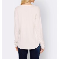 Designer-Pullover m.Folien-Druck, ecru