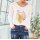 Designer-Pullover m.Folien-Druck, ecru