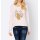 Designer-Pullover m.Folien-Druck, ecru