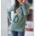 Designer-Pullover m. Applikation, jade
