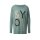 Designer-Pullover m. Applikation, jade