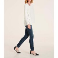 Rüschen-Shirt m. Reißverschluss, weiß