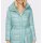 Quilt coat with hood, chalk mint