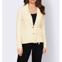 Designer-Strickjacke m. Gürtel, champagner