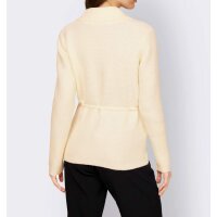 Designer-Strickjacke m. Gürtel, champagner