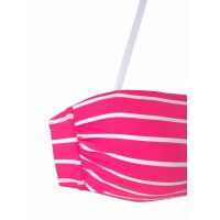 Bandeau bikini, pink-white, C/D cup