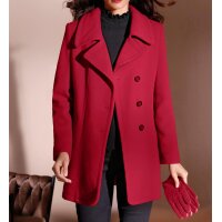 Designer-Woll-Longjacke, rot