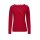 Designer-Wickeloptikpullover m. Spitze, rot