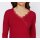 Designer-Wickeloptikpullover m. Spitze, rot