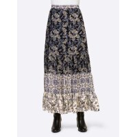 Flounce skirt, black-smoke blue
