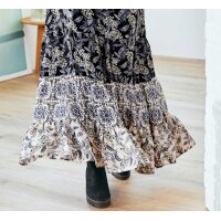 Flounce skirt, black-smoke blue
