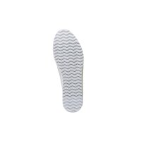 Rind-Leder-Slipper, weiß-silber