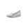 Rind-Leder-Slipper, weiß-silber