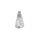Rind-Leder-Slipper, weiß-silber