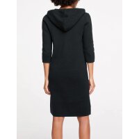 Designer-Strickkleid m. Kapuze, schwarz