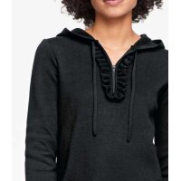 Designer-Strickkleid m. Kapuze, schwarz
