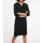 Designer-Strickkleid m. Kapuze, schwarz
