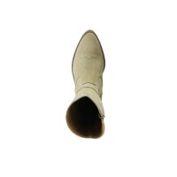 Rind-Veloursleder-Stiefel, beige
