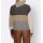 Patch design sweater, beige-grey